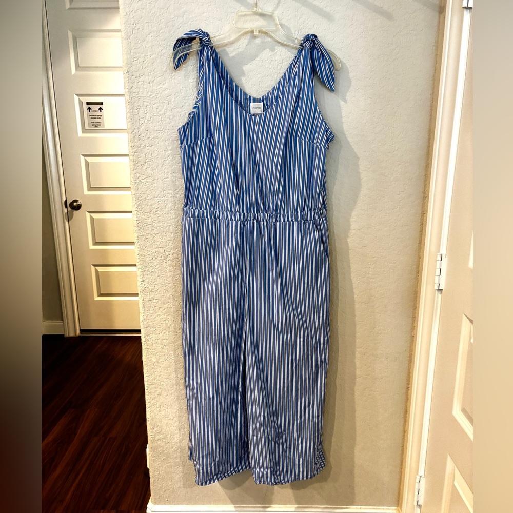 Cupio Striped Jumpsuit Size Large